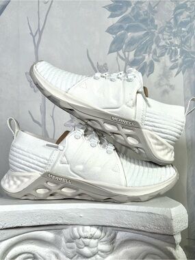 Merrell Range AC+ White Knit Athletic Sneakers